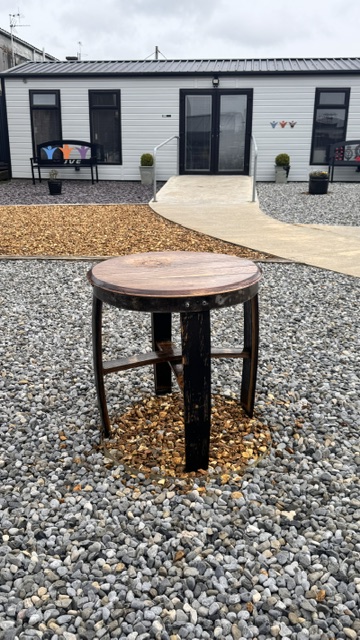 Whiskey Barrel Table